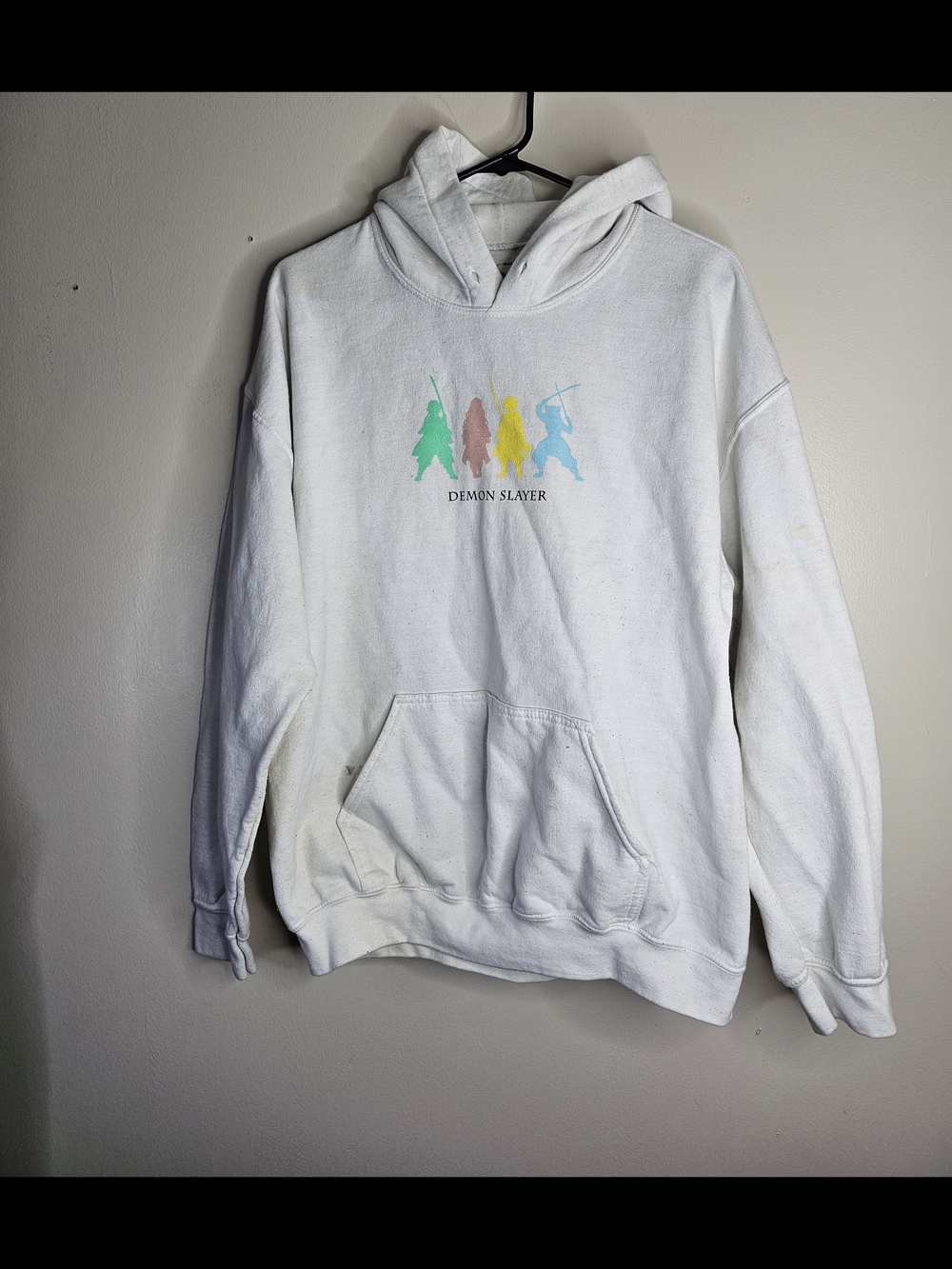 Demon Slayer White Graphic Hoodie - Anime